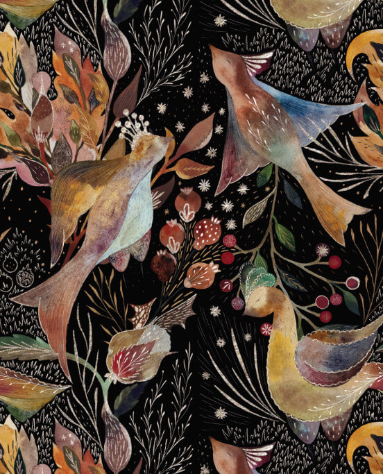 Райские птички темный - изображение 2